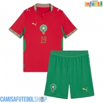 Camisa de time de futebol Marrocos Youssef En-Nesyri #19 Replicas 1º Equipamento Infantil Mundo 2026 Manga Curta (+ Calças curtas)